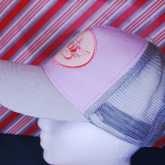 Boys Lie Pink Corduroy Snapback Trucker Hat Cherub Angel - Picture 3 of 9